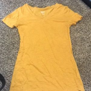 a mustard yellow shirt !